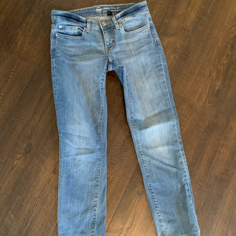 Gap skinny roll up jeans 0/25
